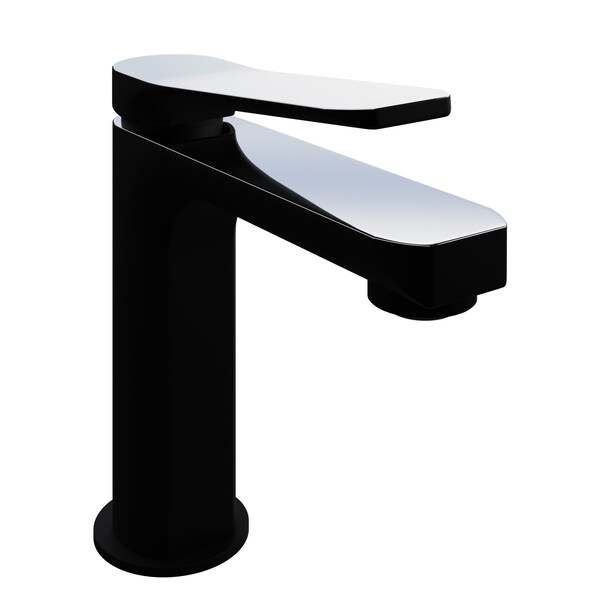 Anzzi 1-Handle Bathroom Faucet in Matte Black and Chrome L-AZ900MB-CH - main
